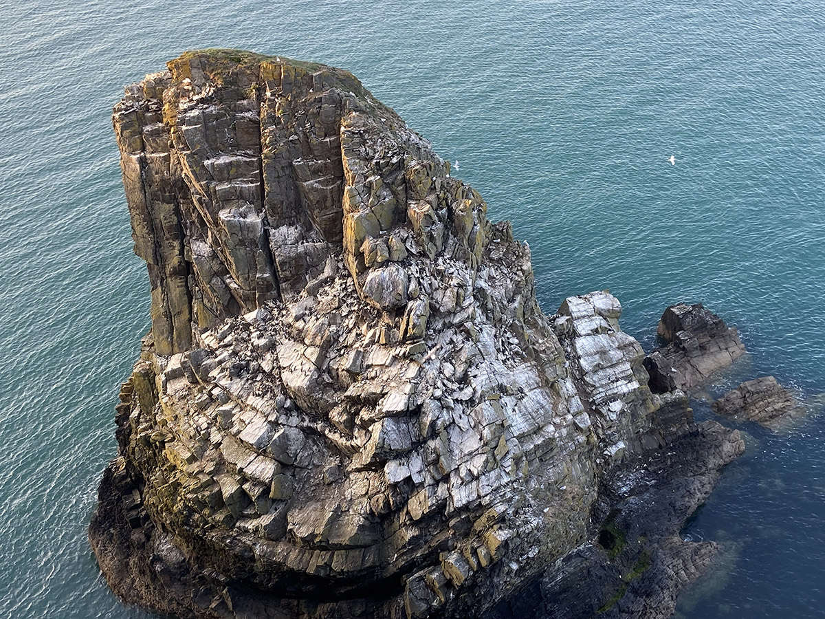 Gull rock from the coastal path